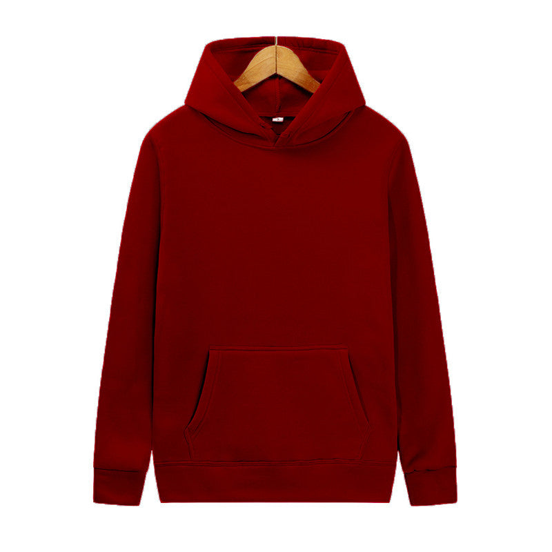 Mens And Womens Solid-color Plain Hoodies